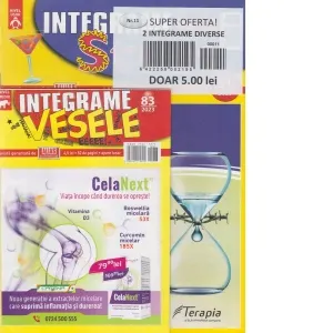 Coperta cărții 2 integrame diverse: Integrame fara stres + Integrame vesele 2023