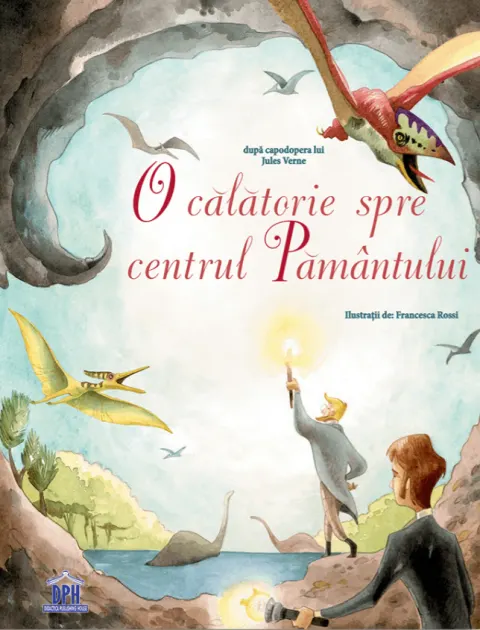 Coperta cărții O calatorie spre centrul Pamantului. Repovestire dupa romanul lui Jules Verne