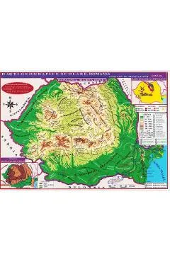 Coperta cărții Plansa: Harta Romaniei. Harta fizica, harta repartitiei oraselor A4