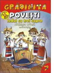 Coperta cărții Povesti: Iedul cu trei capre. Ridichea uriasa. Manusa