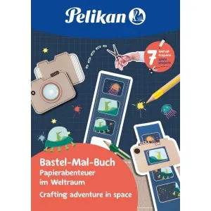 Coperta cărții Carte pentru activitati creative cu decupaje, motiv Spatiu, A4, 32 file