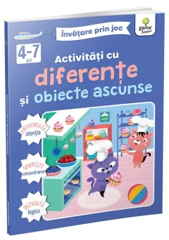 Coperta cărții Activitati cu diferente si obiecte ascunse 4-7 ani