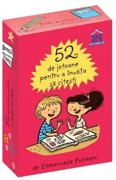 Coperta cărții 52 de jetoane pentru a învăța să citești
