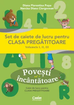 Coperta cărții Povești încântătoare. Caiet de lucru pentru clasa pregătitoare (Vol. 1)