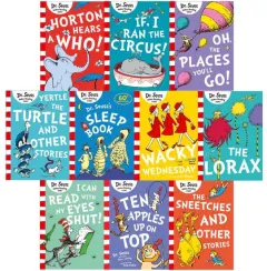 Coperta cărții Dr Seuss Childrens Book Collection 10 Books Set The Lorax, Scrambled Eggs Super, Horton Hears A Who And More