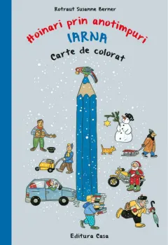 Coperta cărții Hoinari prin anotimpuri. Iarna (carte de colorat)
