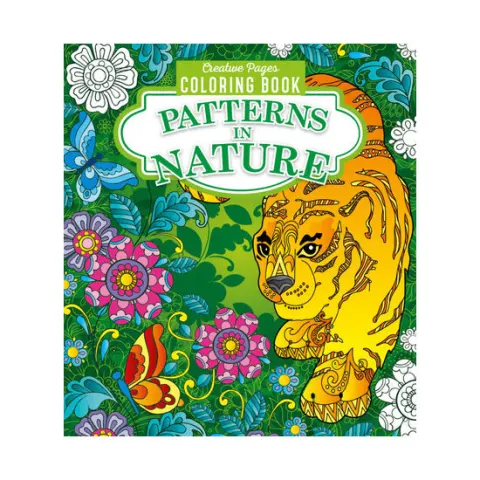 Coperta cărții Patterns in Nature Creative Pages Coloring Book