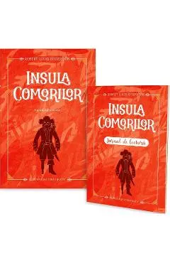 Coperta cărții Insula comorilor + jurnal de lectură