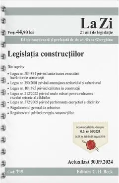 Coperta cărții Legislatia constructiilor Act.30 Septembrie 2024