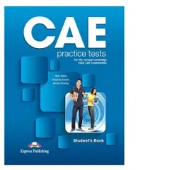 Coperta cărții Curs limba engleza, examen CAE Practice Tests. Manualul elevului cu digibook APP. (revizuit 2015)