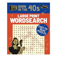 Coperta cărții Born in the 40s large print wordsearch