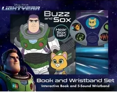 Coperta cărții Disney Pixar Lightyear: Buzz and Sox Book and 5-Sound Wristband Set