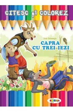 Coperta cărții Citesc si colorez: Capra cu trei iezi