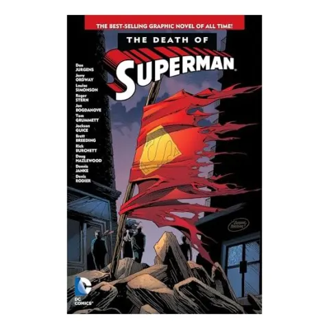 Coperta cărții The death of Superman, Dan Jurgens, Jon Bogdanove, Brett Breeding, John Costanza, Gene D'Angelo, Glenn Whitmore
