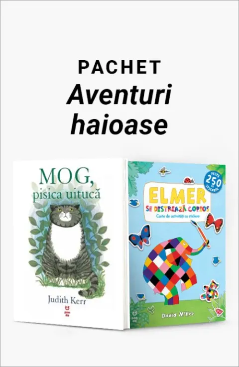 Coperta cărții Pachet Aventuri haioase. MOG, pisica uitucă/Elmer se distrează copios - Judith Kerr