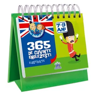 Coperta cărții Calendar 365 de cuvinte englezesti ilustrate 7-9 ani