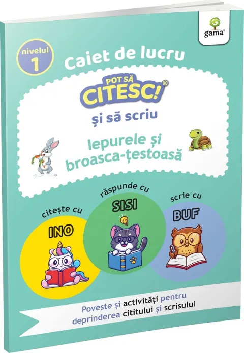 Coperta cărții Caiet de lucru. Pot sa citesc si sa scriu: Iepurele si broasca-testoasa
