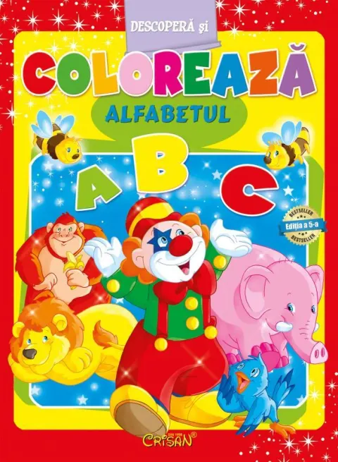 Coperta cărții Alfabetul. Descopera si coloreaza