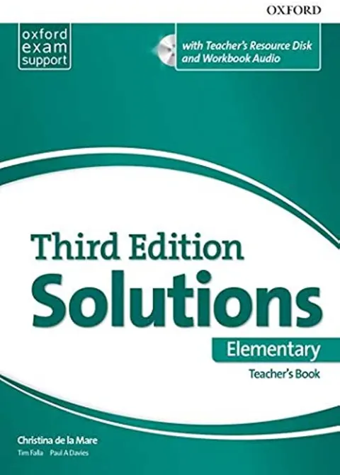 Coperta cărții Solutions 3E Elementary Essentials Teacher's Book and Resource Disc Pack