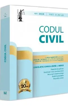 Coperta cărții Codul civil. Legislatie consolidata si Index Mai 2024