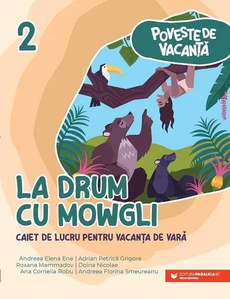 Coperta cărții La drum cu Mowgli - Clasa 2 - Caiet pentru vacanta