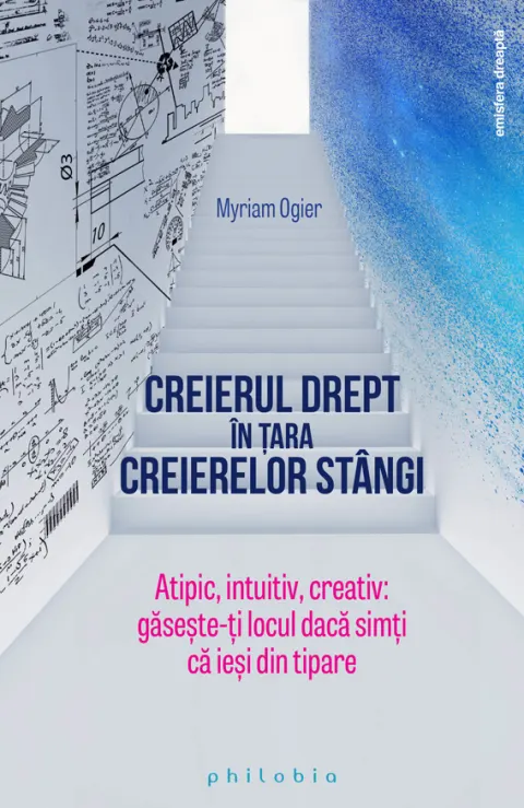 Coperta cărții Creierul drept în țara creierelor stângi