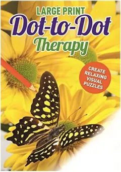 Coperta cărții Large Print Dot-to-Dot Therapy