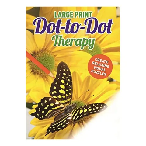 Coperta cărții Large Print Dot-to-Dot Therapy