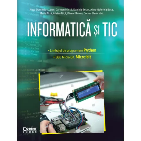 Coperta cărții Informatică și TIC clasa a VII-a. Programare în limbajul Python și Micro:bit