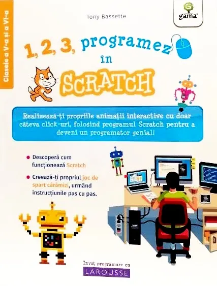 Coperta cărții 1, 2, 3, programez în Scratch