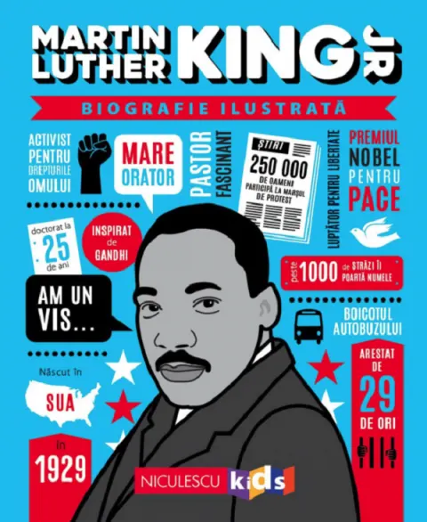 Coperta cărții Martin Luther King Jr. Biografie ilustrata