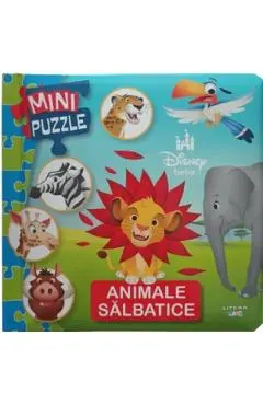 Coperta cărții Disney bebe. Mini puzzle. Animale salbatice