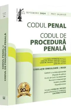 Coperta cărții Codul penal si codul de procedura penala Septembrie 2024