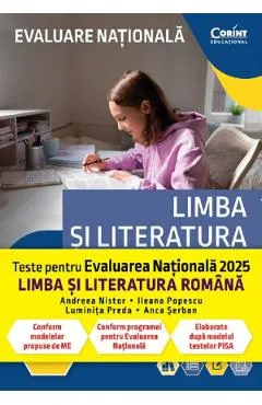 Coperta cărții Evaluare nationala 2025. Limba si literatura romana - Andreea Nistor, Ileana Popescu, Luminita Preda, Anca Serban