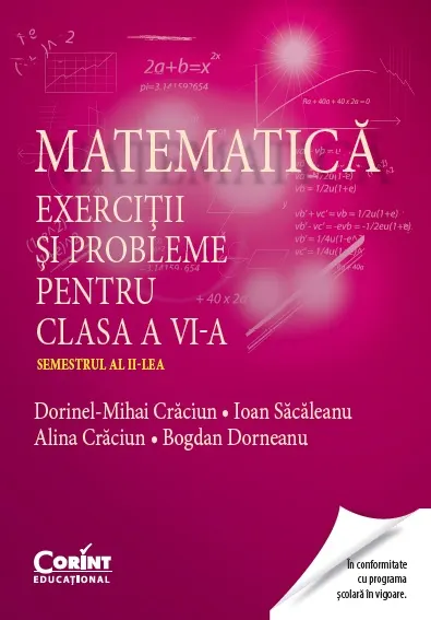 Coperta cărții Matematică. Exerciții și probleme pentru clasa a VI-a. Semestrul al II-lea