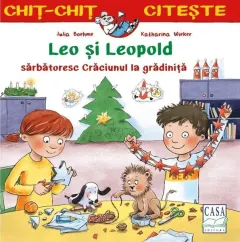 Coperta cărții Leo și Leopold sărbătoresc Crăciunul la grădiniță