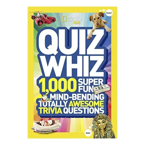 Coperta cărții Quiz Whiz 1000 Super Fun Mindbending Totally Awesome Trivia Questions, National Geographic