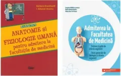 Coperta cărții Pachet Barrons Admitere la medicina (2 carti): 1. Barrons Anatomie si fiziologie umana pentru admitere la facultatile de medicina; 2. Admiterea la Facultatea de Medicina. Sinteze si grile de chimie organica. Teste generale de biologie si chimie organica