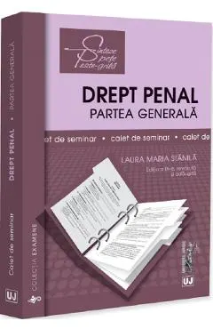 Coperta cărții Caiet de seminar. Drept penal. Partea generala Ed.9