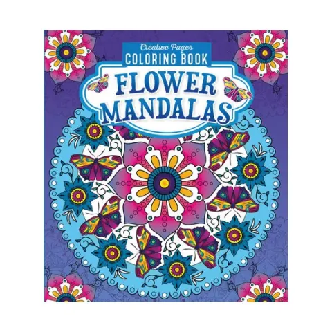 Coperta cărții Flower Mandalas Creative Pages Coloring Book