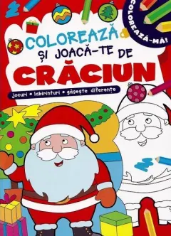 Coperta cărții Colorează și joacă-te de Crăciun