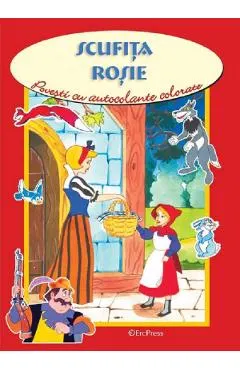 Coperta cărții Povesti cu autocolante colorate. Scufita rosie