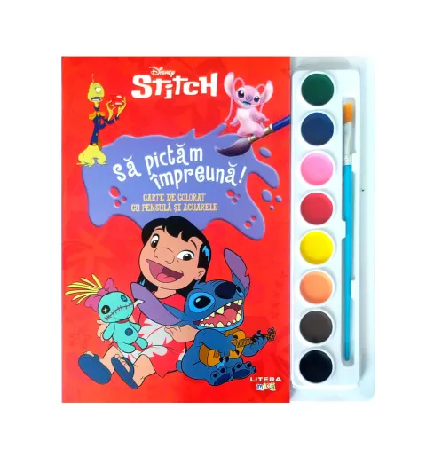 Coperta cărții Disney. Stitch. Sa pictam impreuna! Carte de colorat cu pensula si acuarele