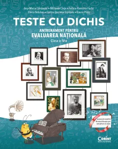 Coperta cărții TESTE CU DICHIS. Antrenament pentru EVALUAREA NAȚIONALĂ – Clasa a IV-a