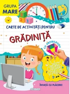 Coperta cărții Carte de activitati pentru gradinita, cu abtibilduri - Grupa mare
