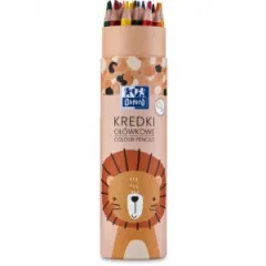 Coperta cărții Creioane colorate rotunde Oxford Kids, set 26, motiv leu