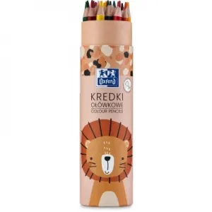 Coperta cărții Creioane colorate rotunde Oxford Kids, set 26, motiv leu