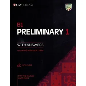 Coperta cărții B1 Preliminary 1 for the Revised 2020 Exam Student's Book with Answers with Audio