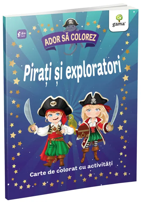 Coperta cărții Pirați și exploratori. Ador să colorez