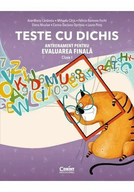 Coperta cărții TESTE CU DICHIS. Antrenament pentru EVALUAREA NATIONALĂ – Clasa a I-a